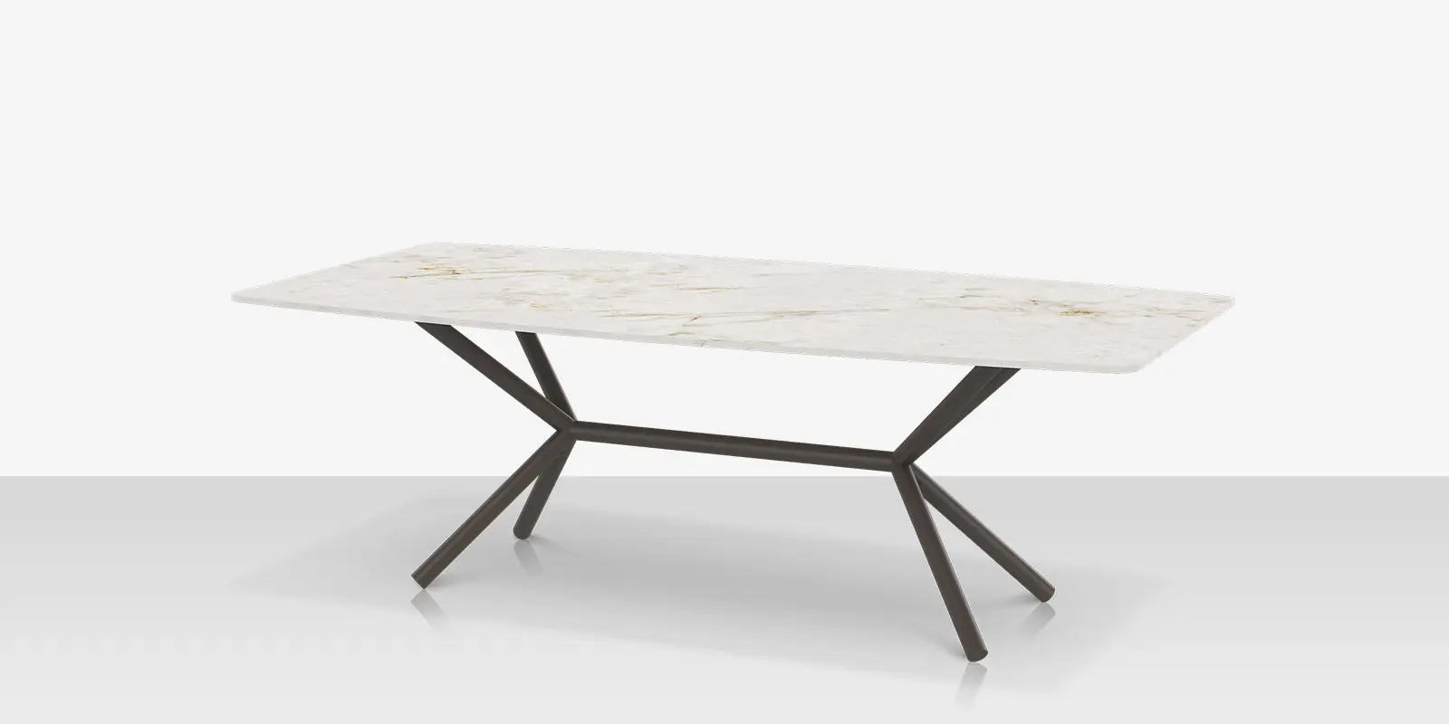 Oliver Emerald Rimless Porcelain Dining Table - Large