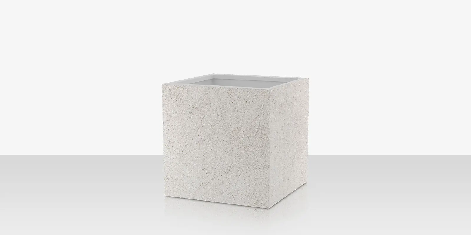 Porcelain Planter - 24" x 24" x 24" - Arles Blanco