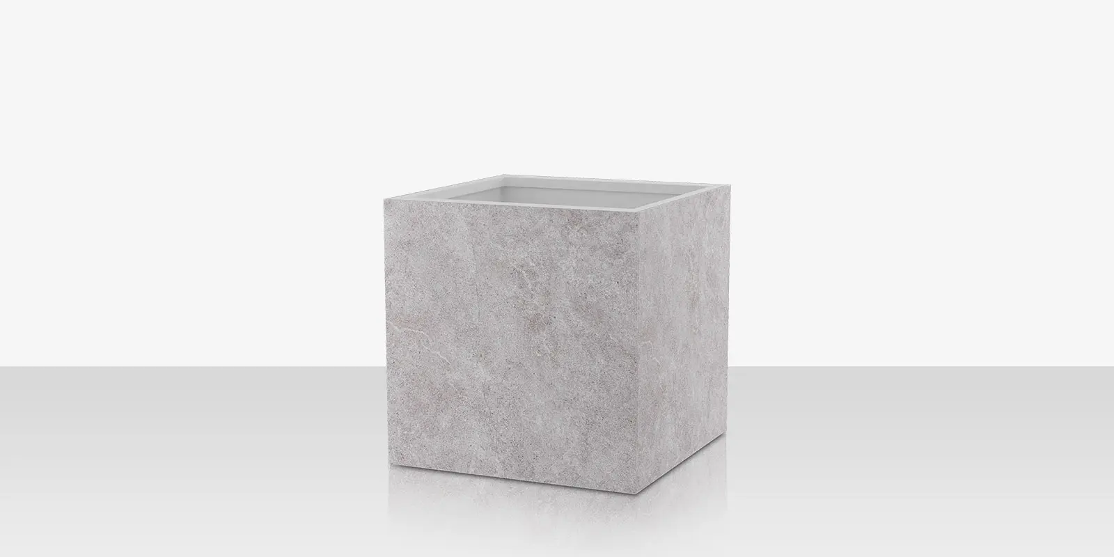 Porcelain Planter - 24" x 24" x 24" - Arles Gris