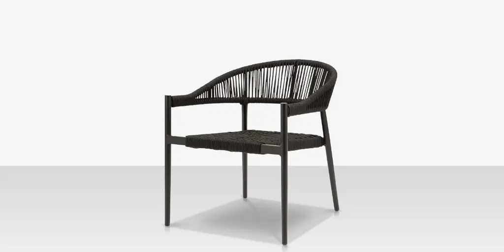 [SF-3303-101-TXB-BLK] Skye Club Chair Style 1 - Tex Black Frame / Black Durarope