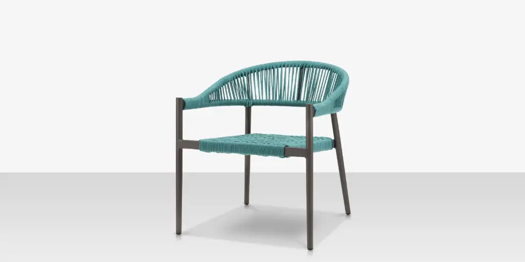 [SF-3303-101-TXG-TGR] Skye Club Chair Style 1 - Tex Gray Frame / Teal Durarope