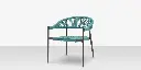 Skye Club Chair Style 1 - Tex Gray Frame / Teal Durarope
