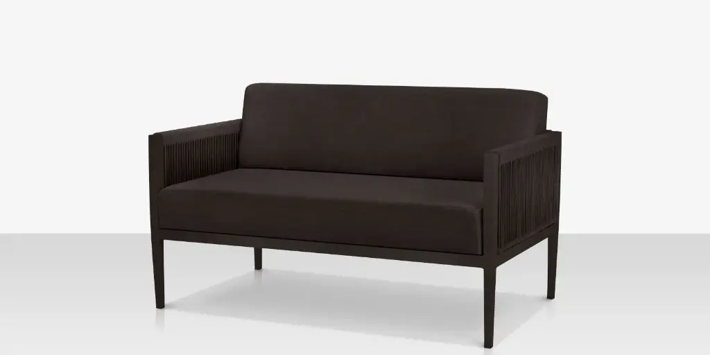 [SF-3303-102-TXB-BLK] Skye Loveseat - Tex Black Frame / Black Durarope