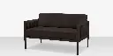 Skye Loveseat - Tex Black Frame / Black Durarope