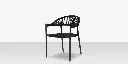 Skye Dining Arm Chair - Tex Black Frame / Black Durarope