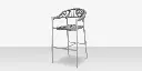 Skye Bar Arm Chair - Kessler Silver Frame / Gray Durarope