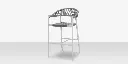 Skye Bar Arm Chair - Tex White Frame / Gray Durarope