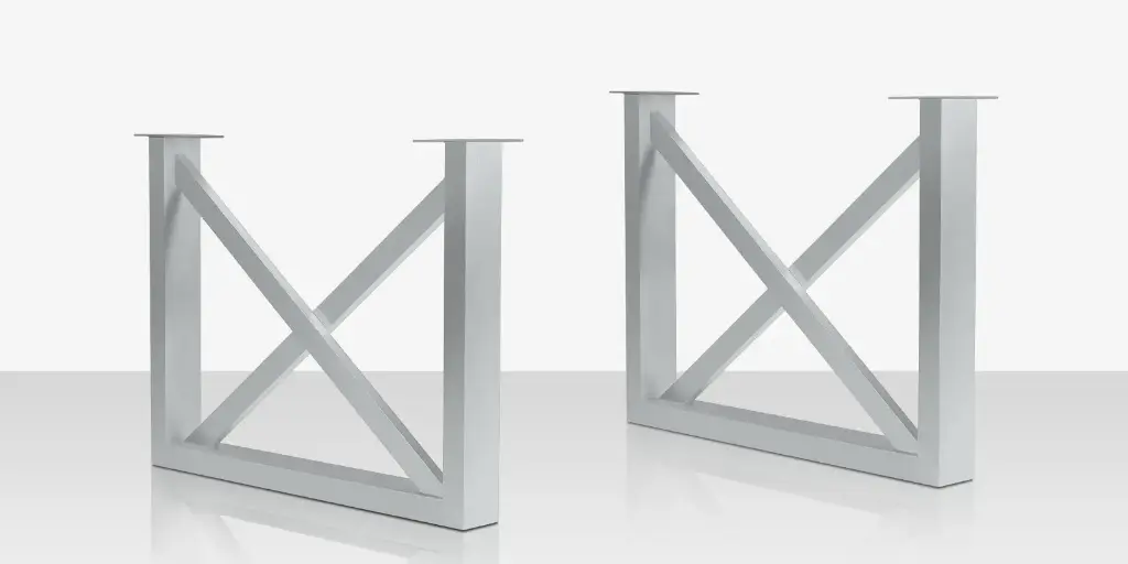 [SF-1030-612] Contemporary Square X Style Dining Table Base