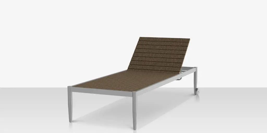 [SF-1027-134-SLA] Danish Armless Chaise - Slatted