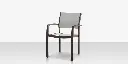 Fusion Dining Arm Chair - Tex Gray- Cloud Gray Sling