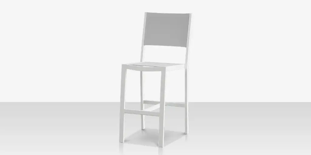 [SF-3001-172-TXW-CGR] Fusion Bar Side Chair - Tex White - Cloud Gray Sling