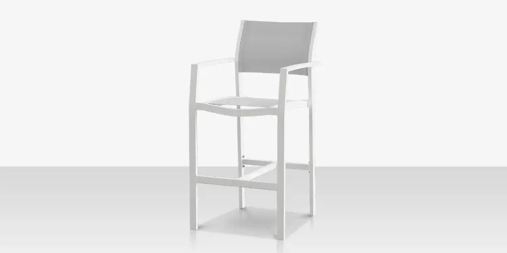 [SF-3001-173-TXW-CGR] Fusion Bar Arm Chair - Tex White - Cloud Gray Sling