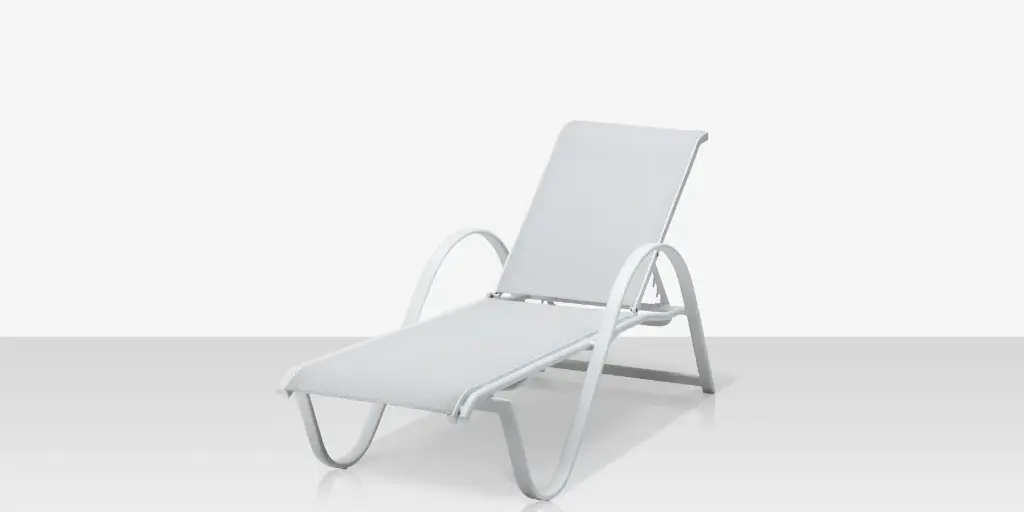 [SF-3011-104-TXW-CGR] Lanai Chaise - Tex White / Cloud Gray Sling